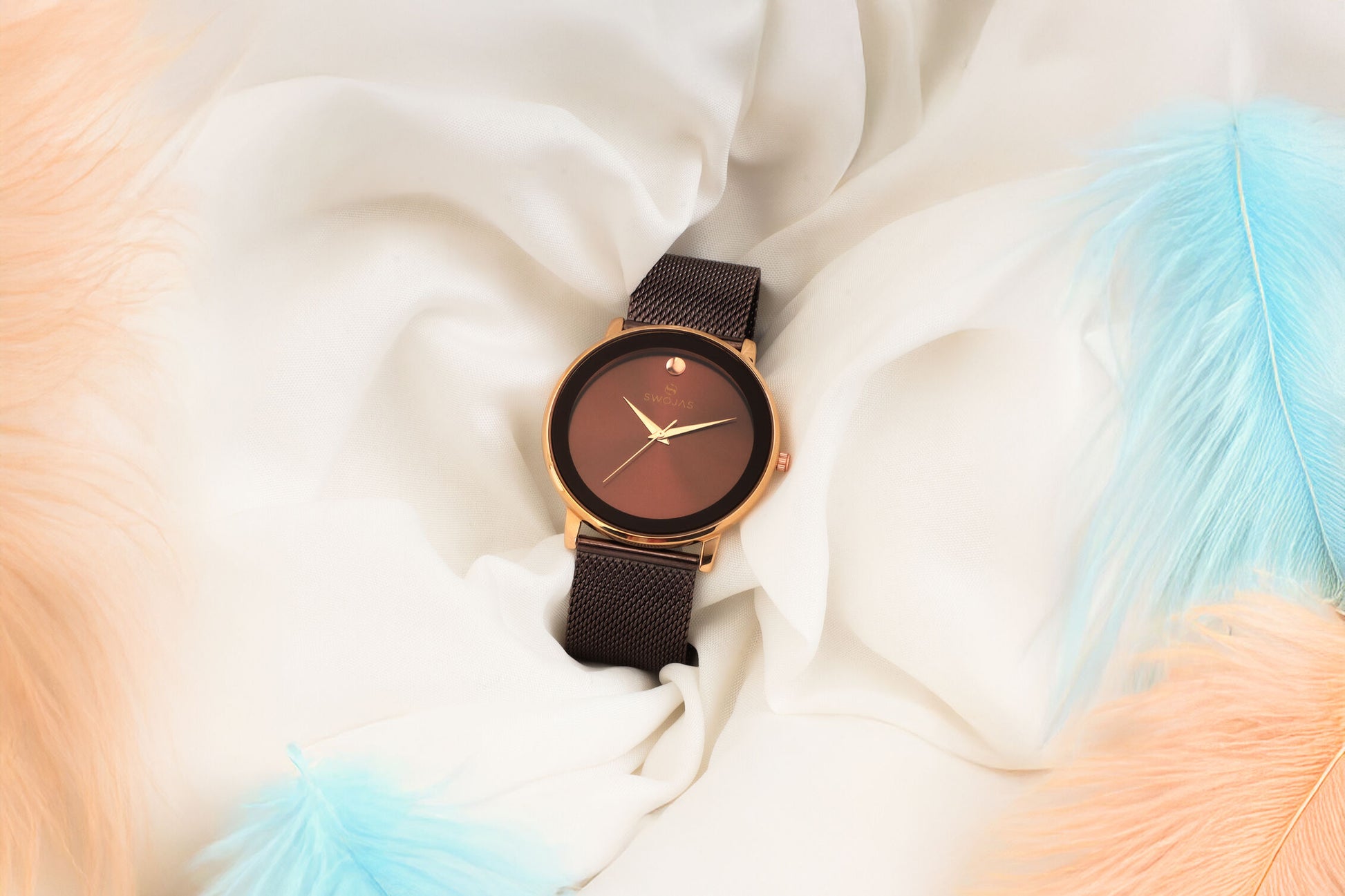 Casual Rose Gold With Choco brown Color Glass