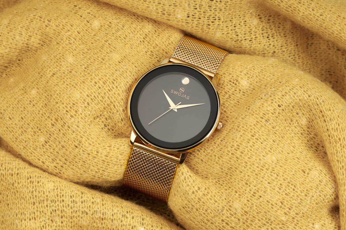 Casual Golden With Black Color Glass