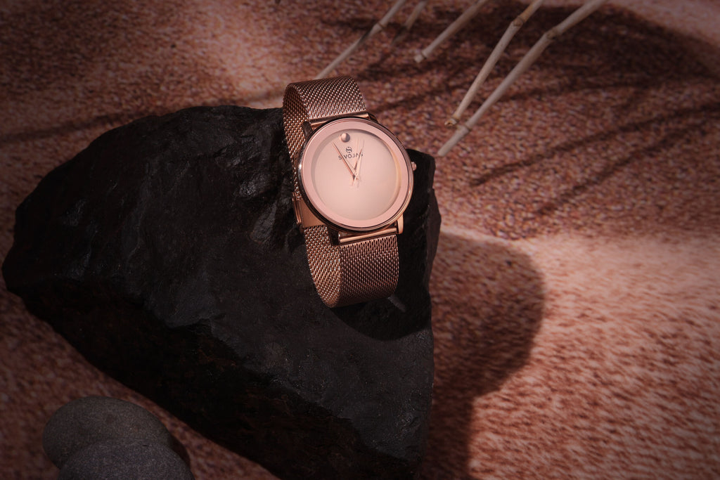 Casual Rose Gold With Mirror Glass